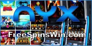 An overview of the casino slot provider NYX Gaming Group at FreeSpinsWin.com is on this image.