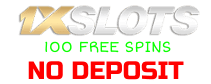 1xSlots Casino 100 Free Spins Bonus logo png for FreeSpinsWin.com .
