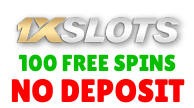 1xSlots Casino 100 free spins logo png for Single page FreeSpinsWin.com
