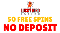 Lucky Bird 50 free spins logo png for Single page FreeSpinsWin.com
