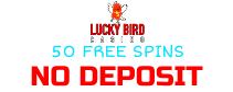 Lucky Bird Casino 50 Free Spins Bonus logo png for FreeSpinsWin.com .