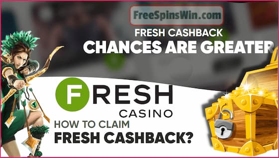 Get cashback in the casino Fresh and win more in this picture!