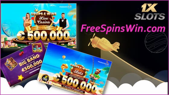 Get free spins on the best slot machines in the Casino 1xSlots in this picture!