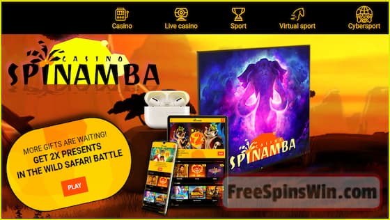 Take part in special promotions in the casino Spinamba in this picture!