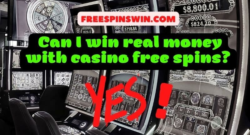 Can I win real money with casino free spins - Yes! pictured.